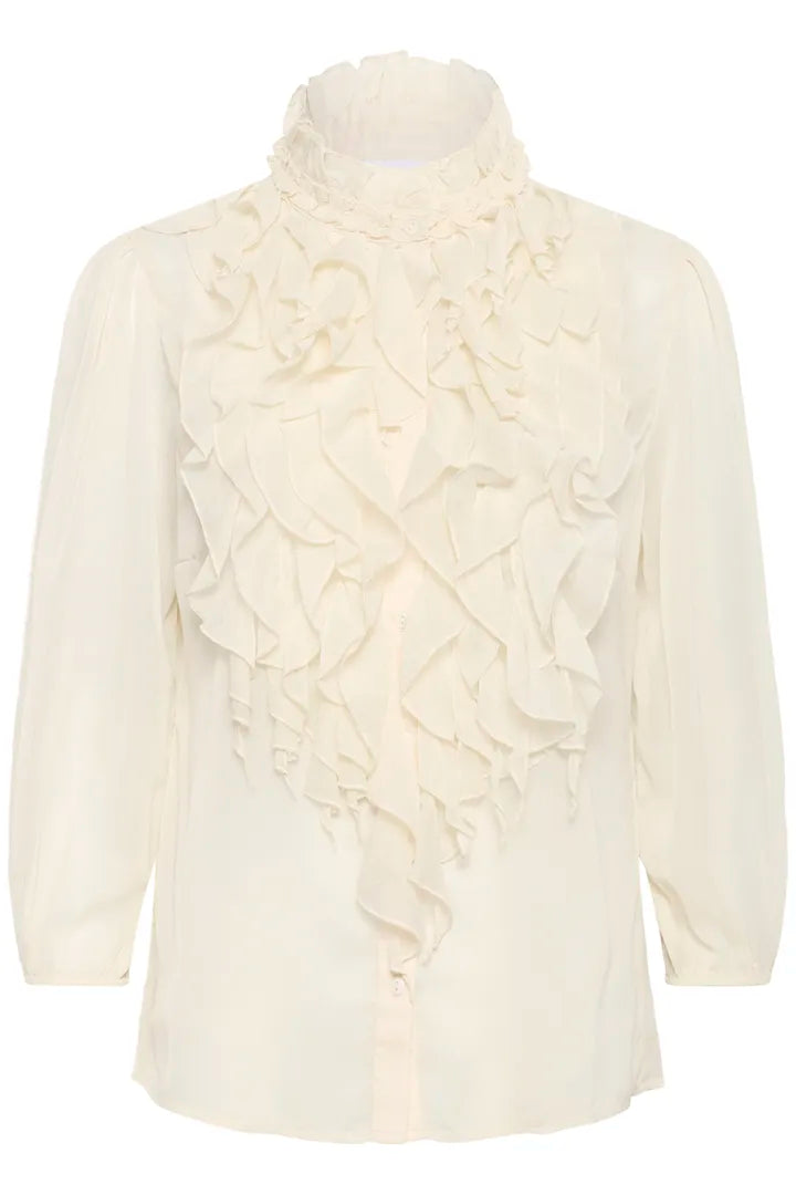 Saint Tropez Ruffle Front Lily Shirt Top image 9