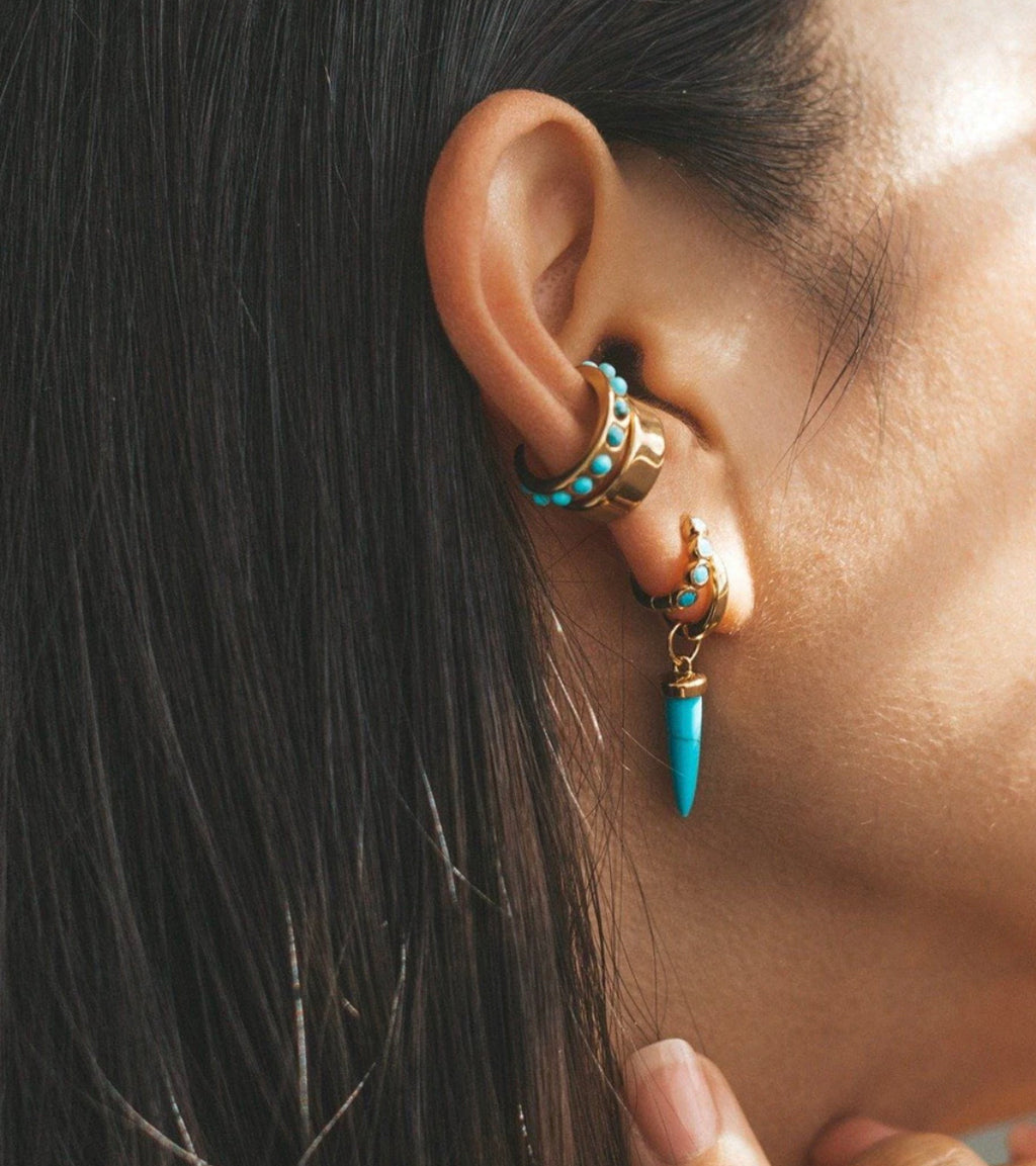 Scream Pretty Turquoise Single Spike Huggie Earring image 5