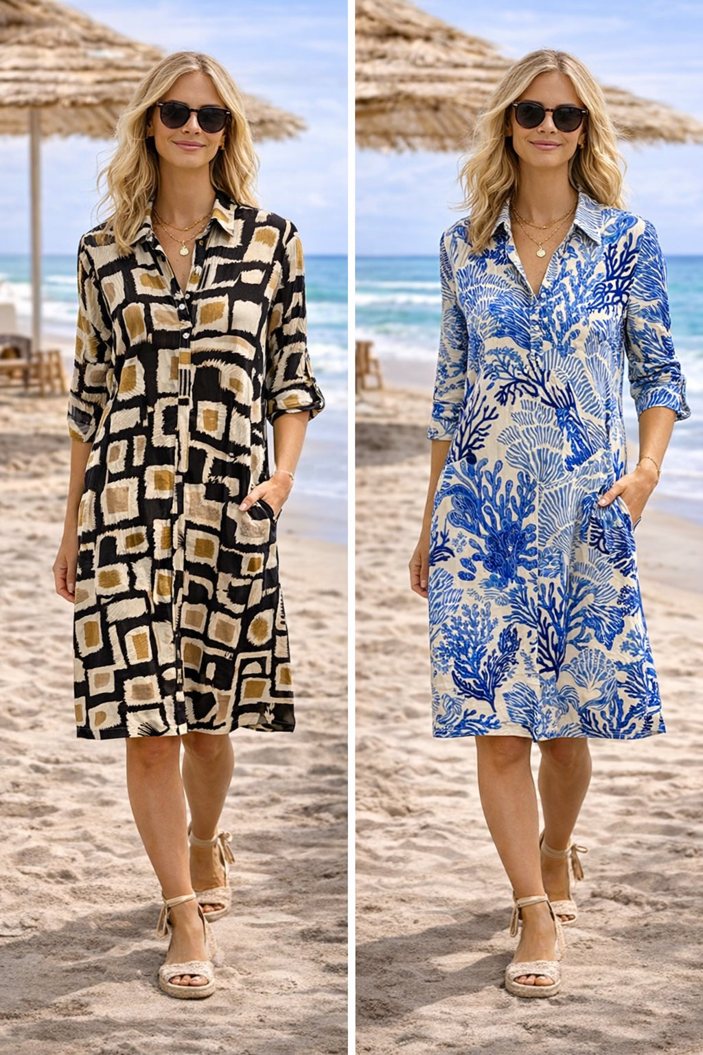 Lulu Shirt Collar Dress - French Collection image 2