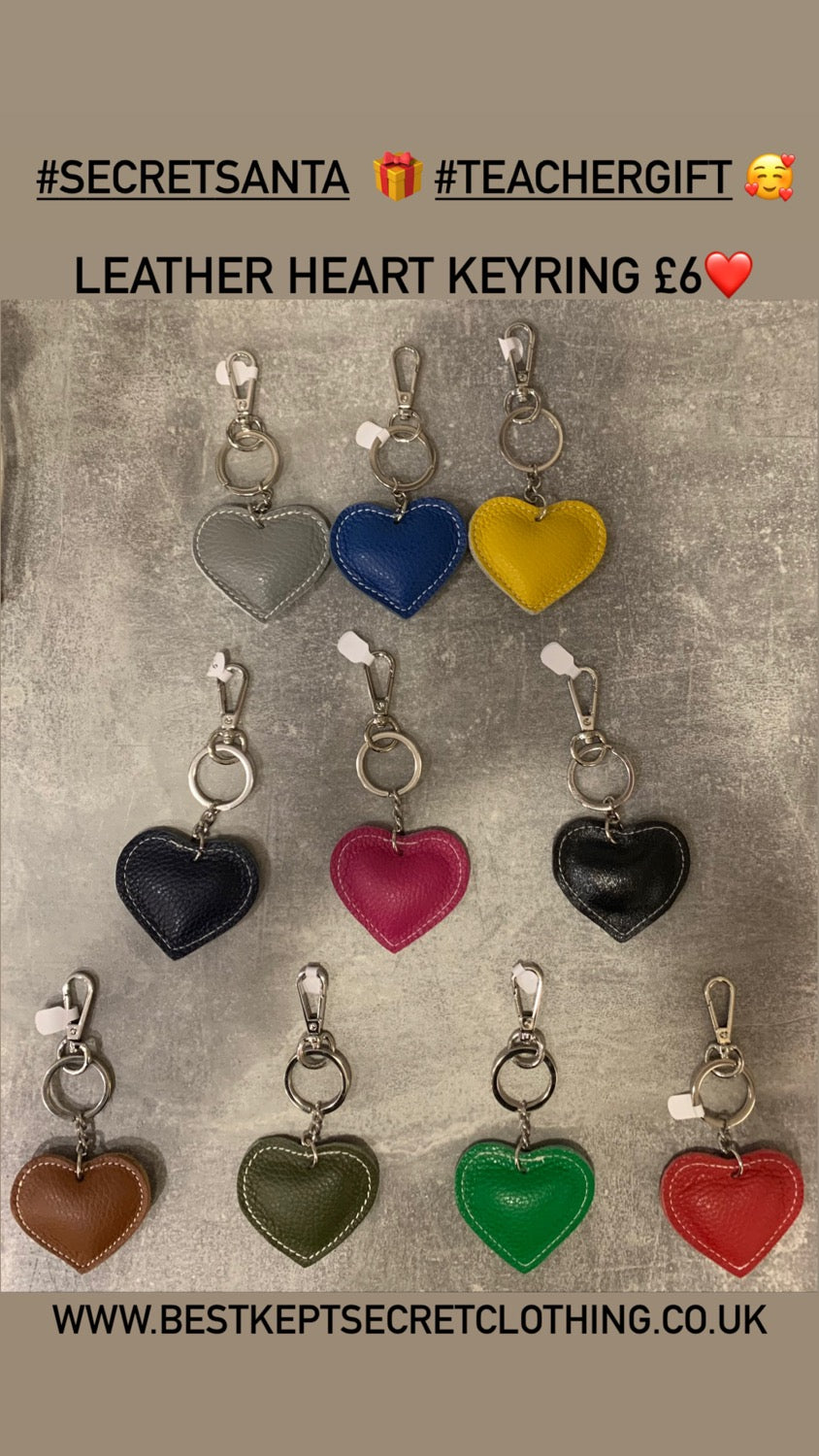 Leather Heart Keyring Handbag Charm image 5