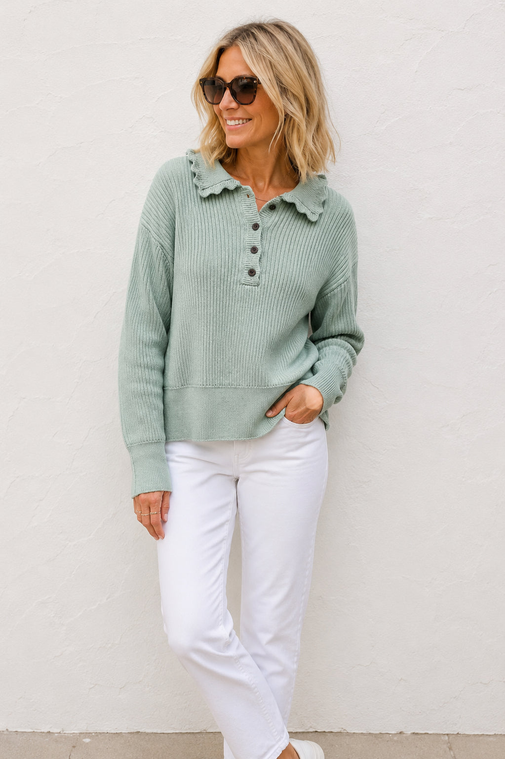 Saint Tropez Tristen Polo Top in Green image 0