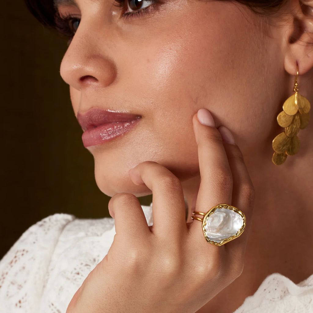Leila Pearl Cocktail Ring image 1