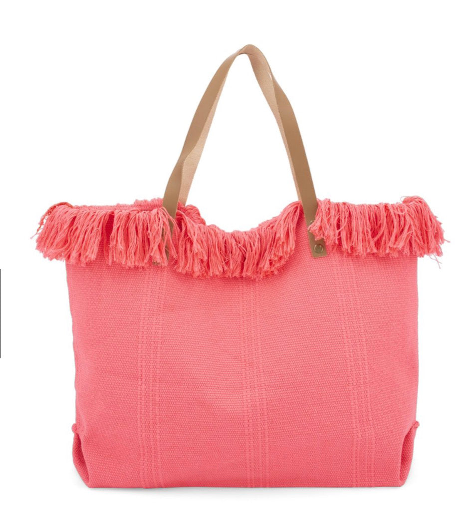 Amalfi Frayed Edge Cotton Beach Bag image 9