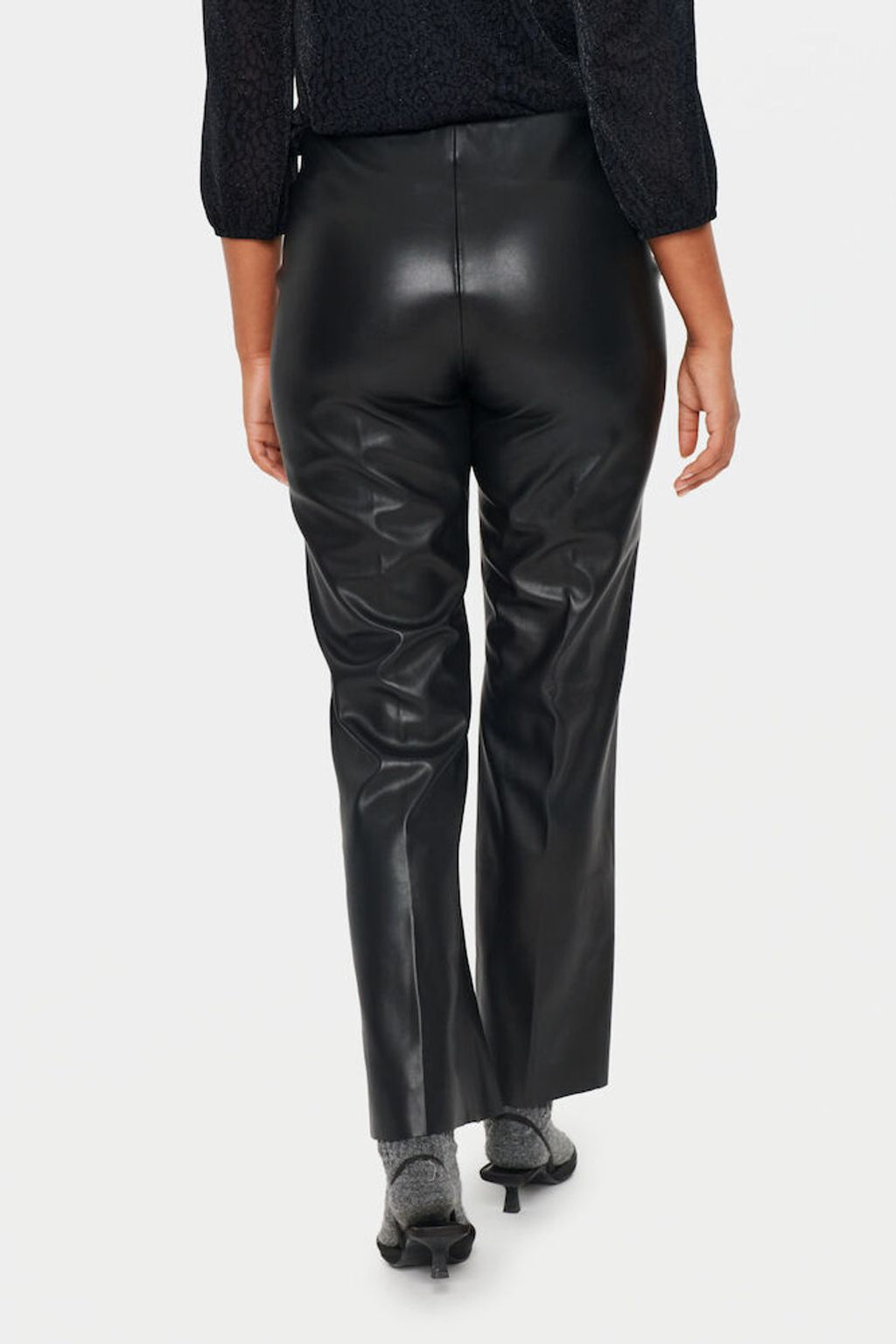 Saint Tropez Faux Leather Flared Trousers image 6