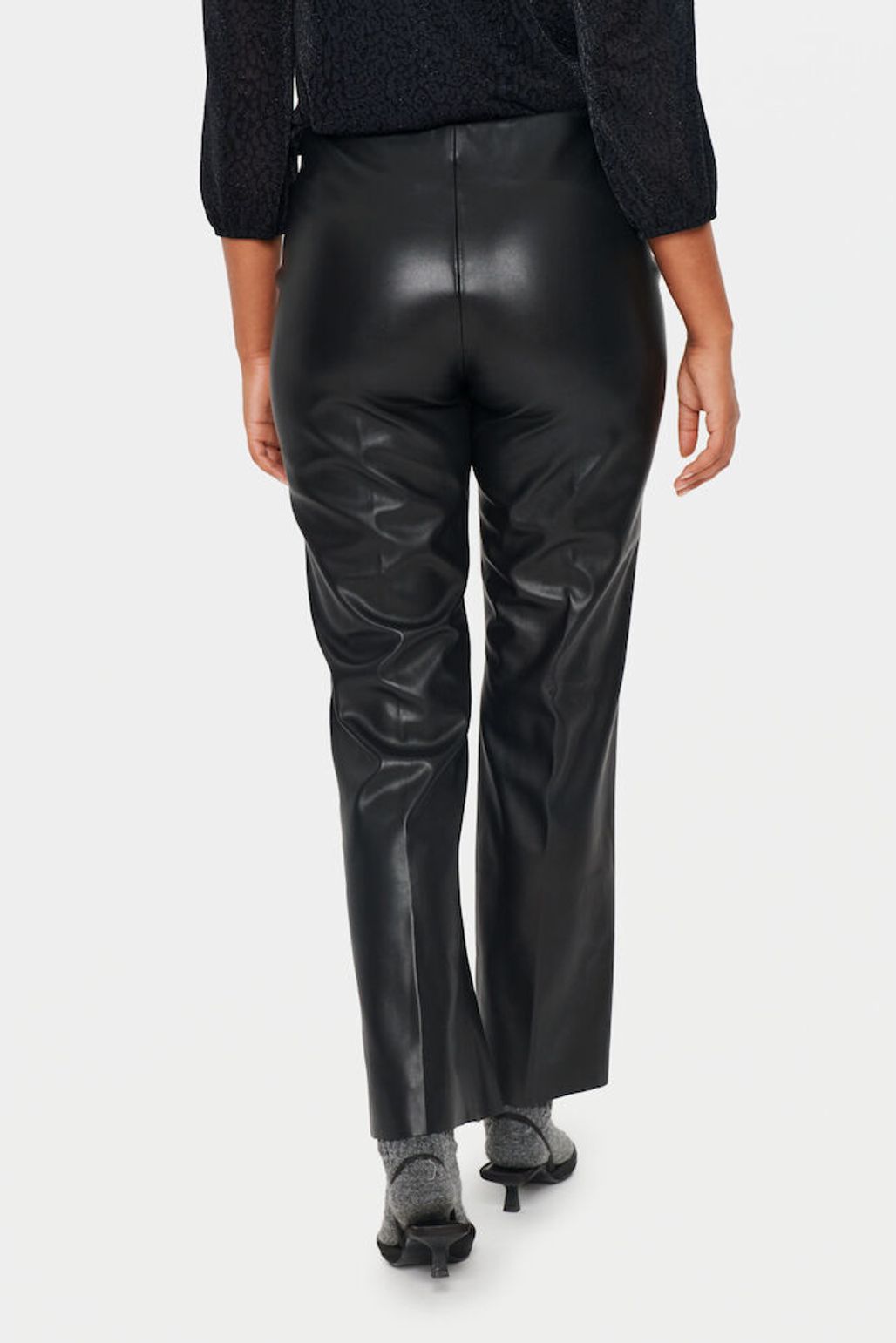 Saint Tropez Faux Leather Flared Trousers image 6