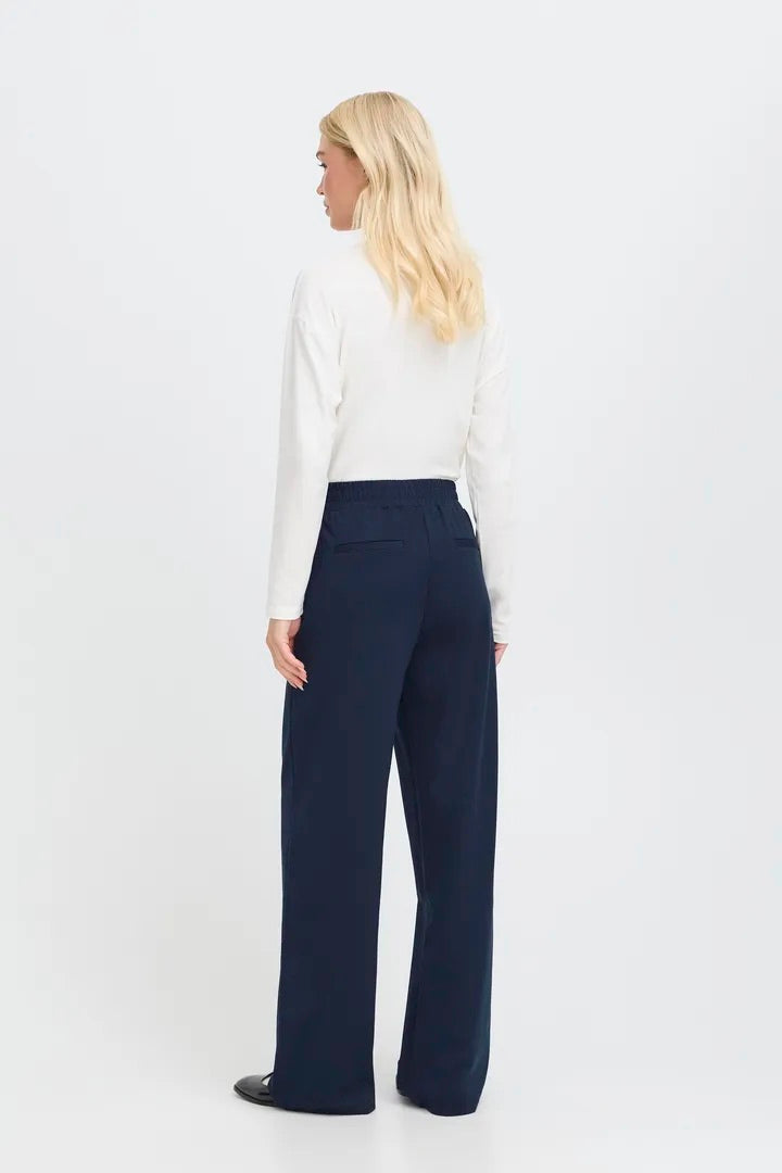 B Young Zeta Wide Leg Navy Trousers  image 3