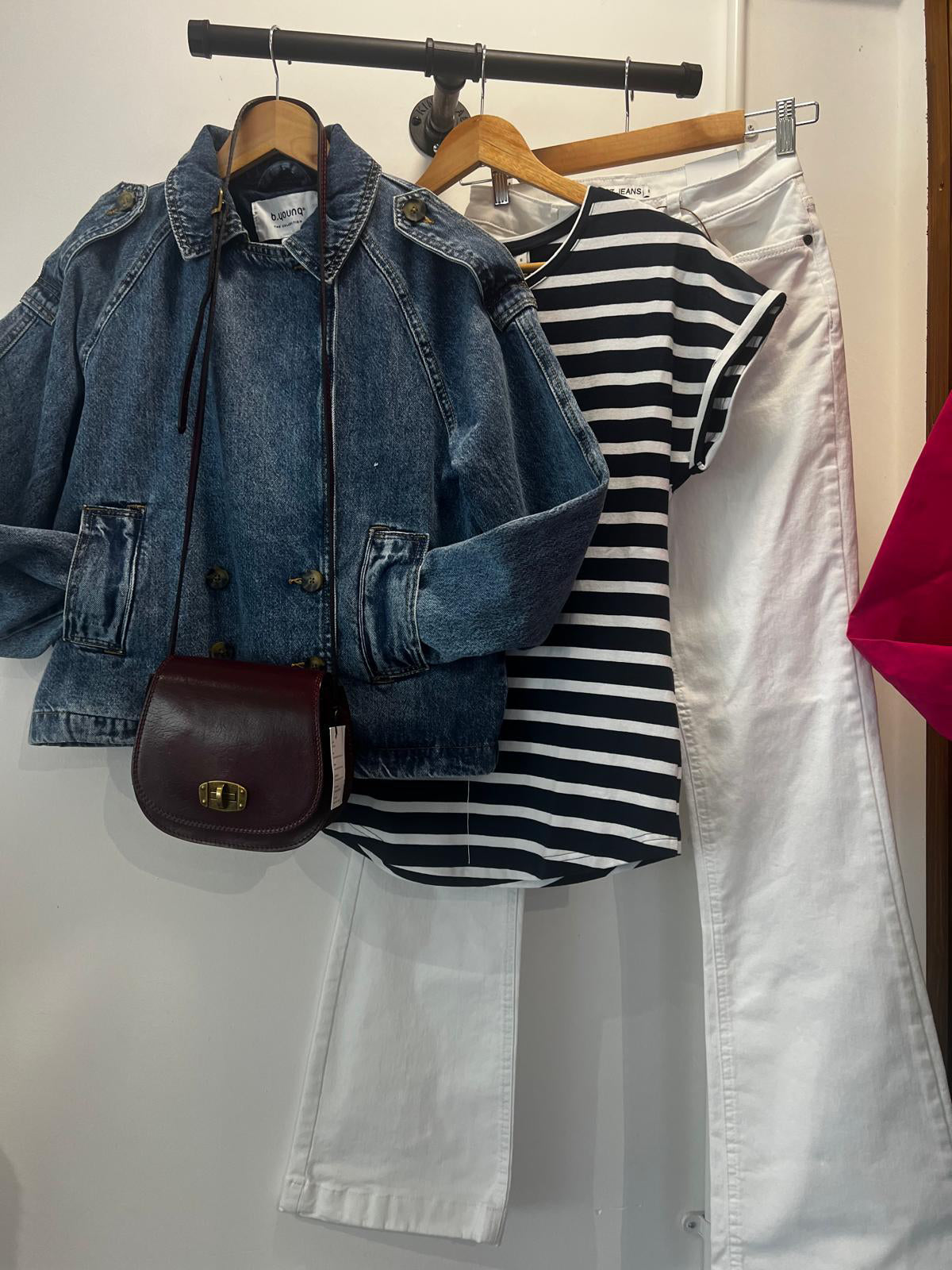 Pulz Becca Bootcut White Jeans image 4