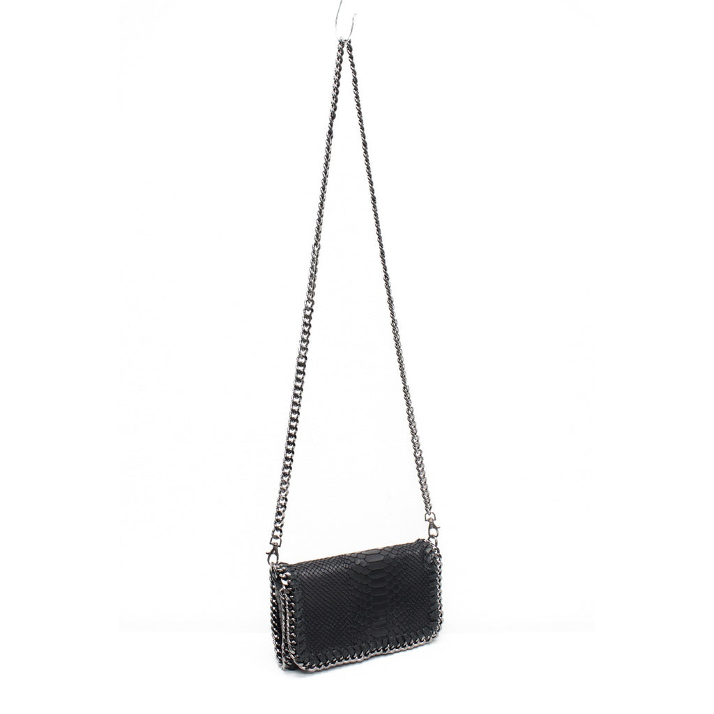 Stella Leather Bag with Chain Detail image 9