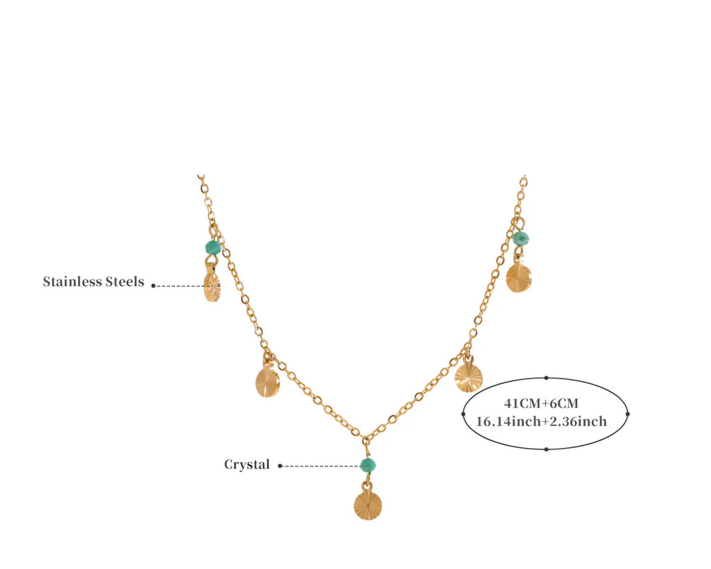 Shimmer Coin Necklace - Silver image 1