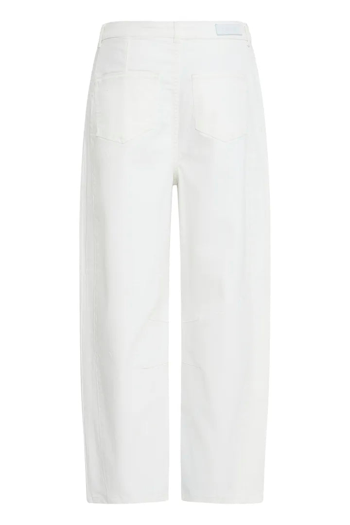 Ichi Ziggy White Barrel Style Jeans image 2