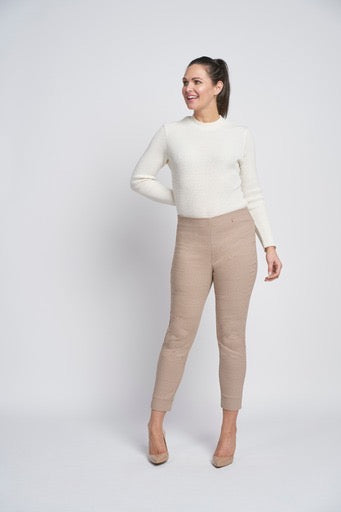 Pinns Becky Camel Diamond Ankle Grazer Trousers  image 4