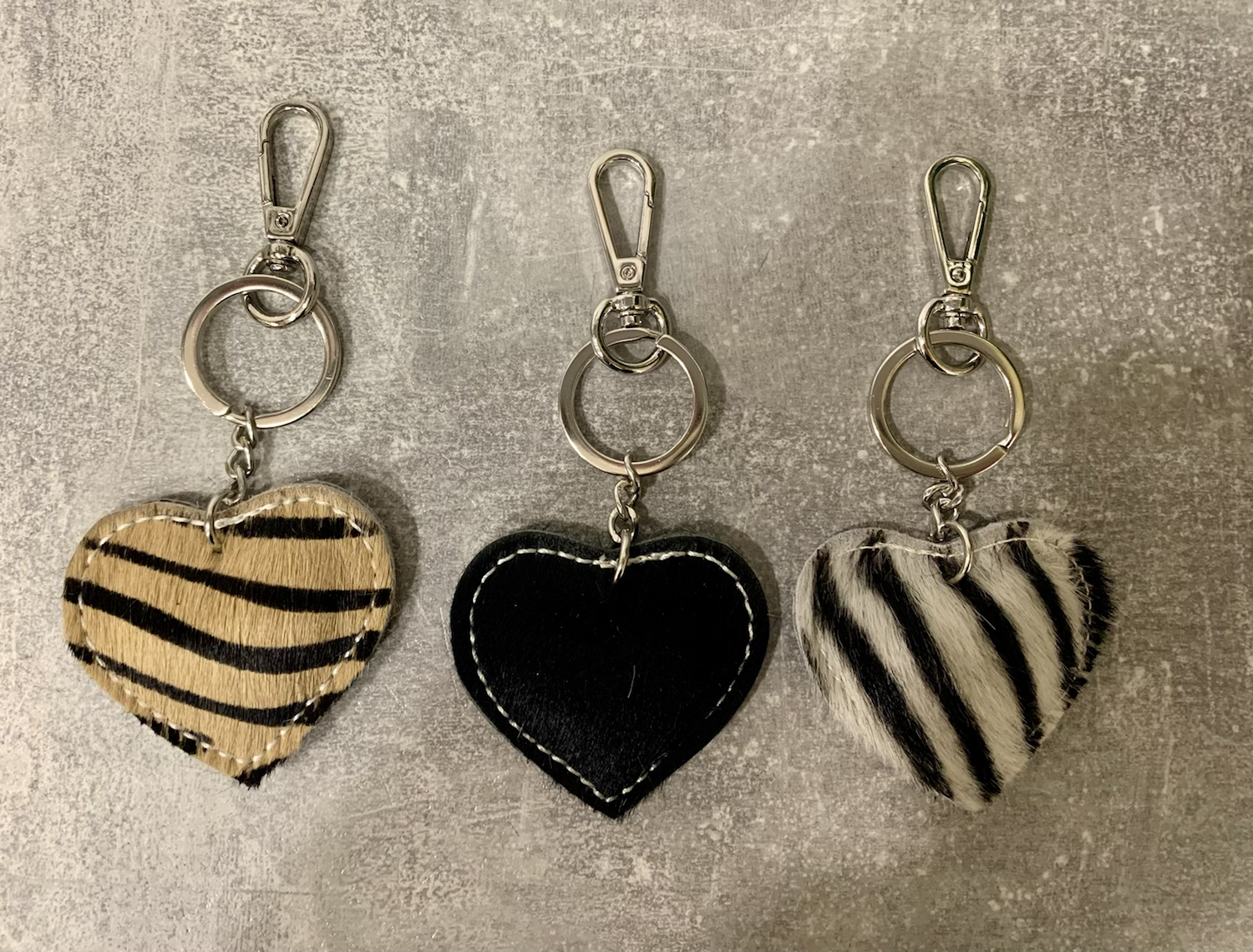Leather Heart Keyring Handbag Charm image 3
