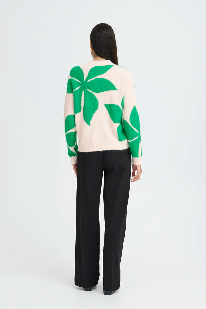 B Young Mea Flower Sweater in Green image 5