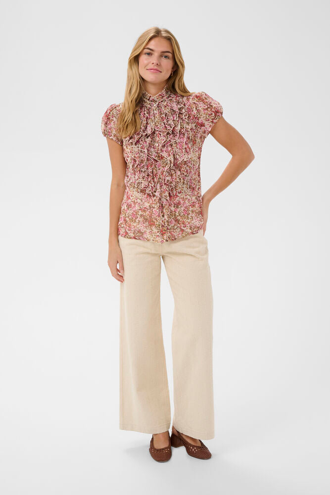 Saint Tropez Lily Ruffle Front Shirt Top image 6