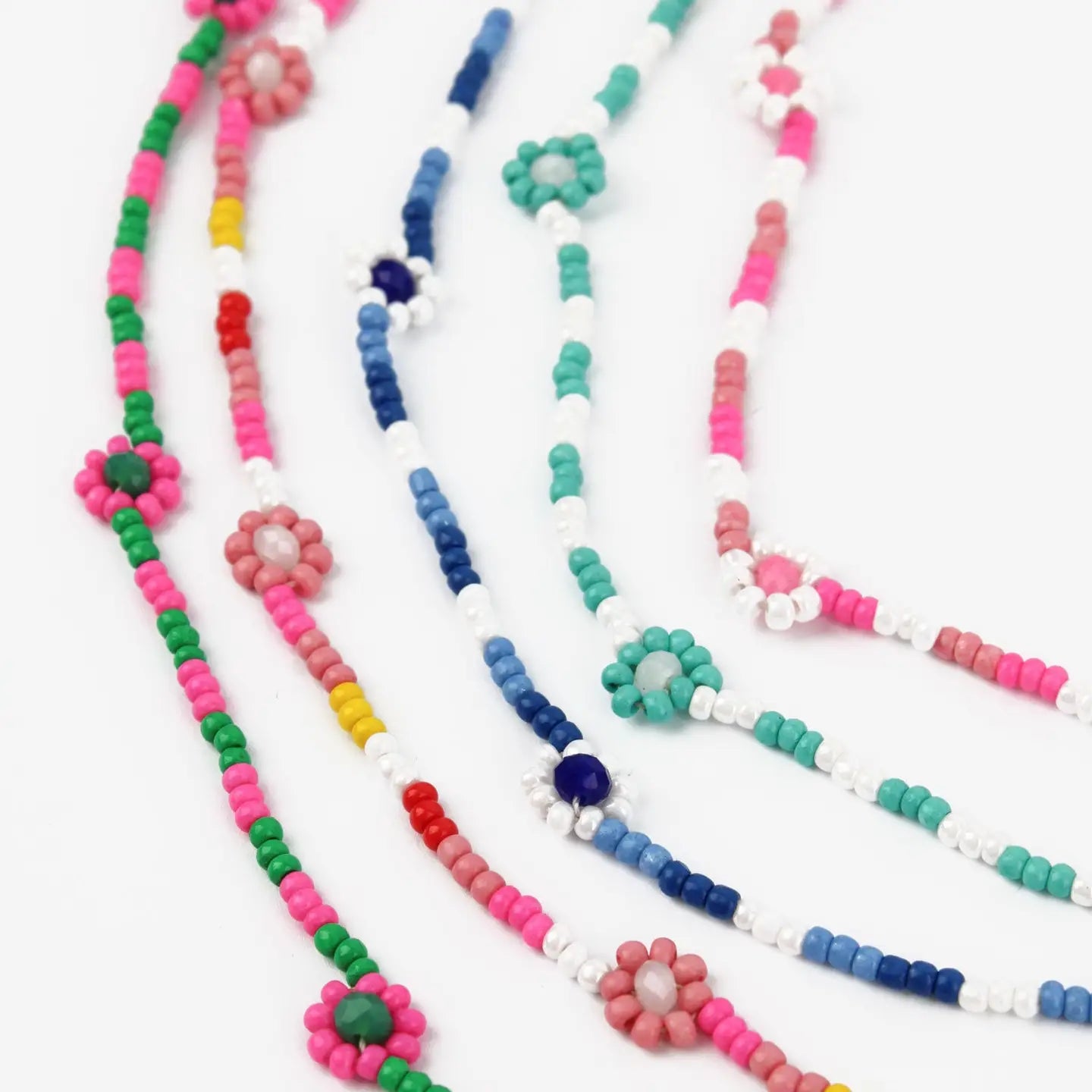 Short Bead Flower Necklace image 0