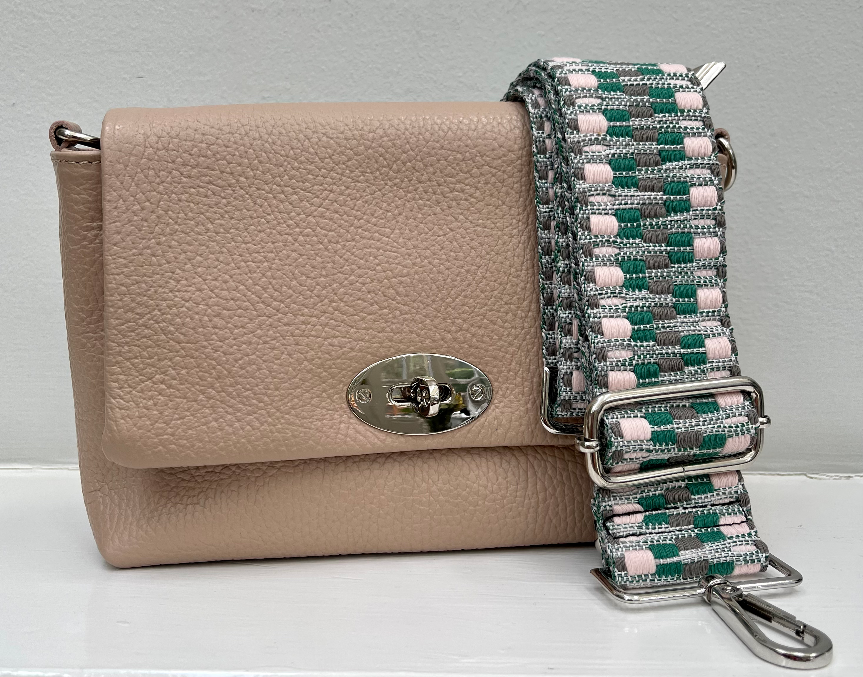 Lala Leather Bag with Silver Clasp image 1