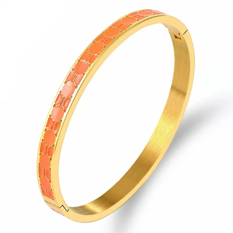 Enamel Wide Bangle image 2
