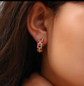 Enamel Small Hoop Earrings  image 0