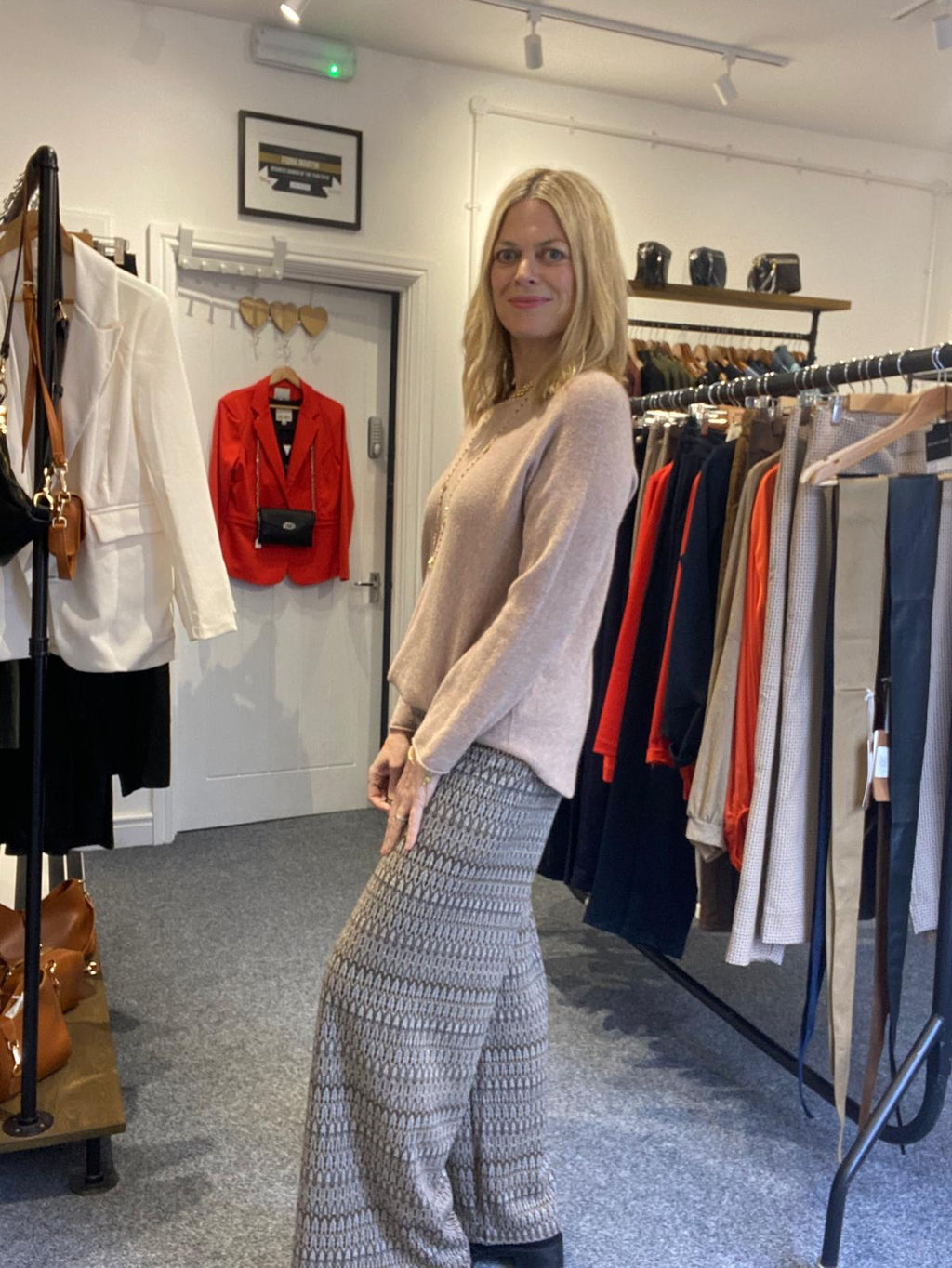 Jaxon Lurex Trim Wide Leg Trousers image 3