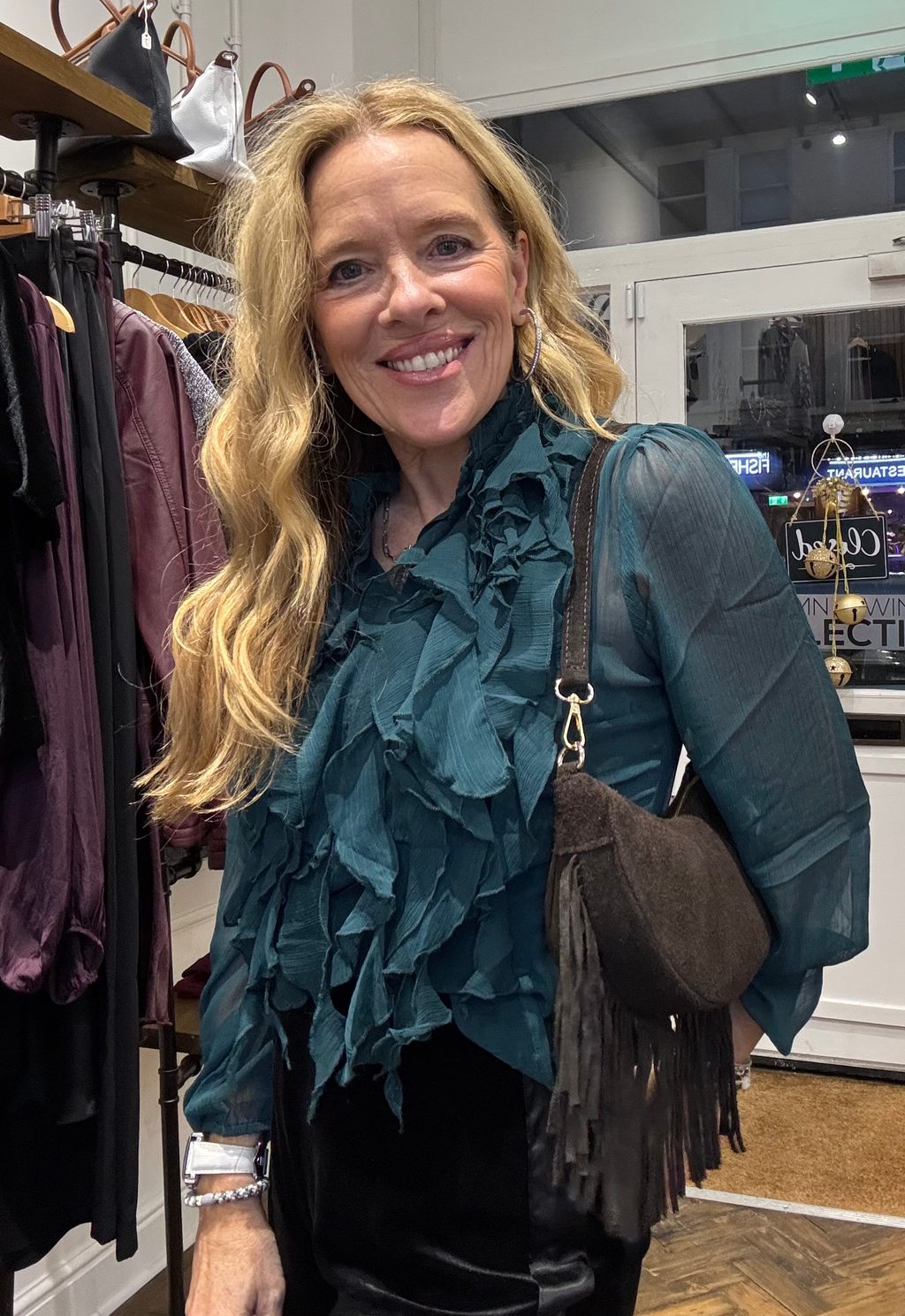 Amalfi Suede Tassel Bag image 2