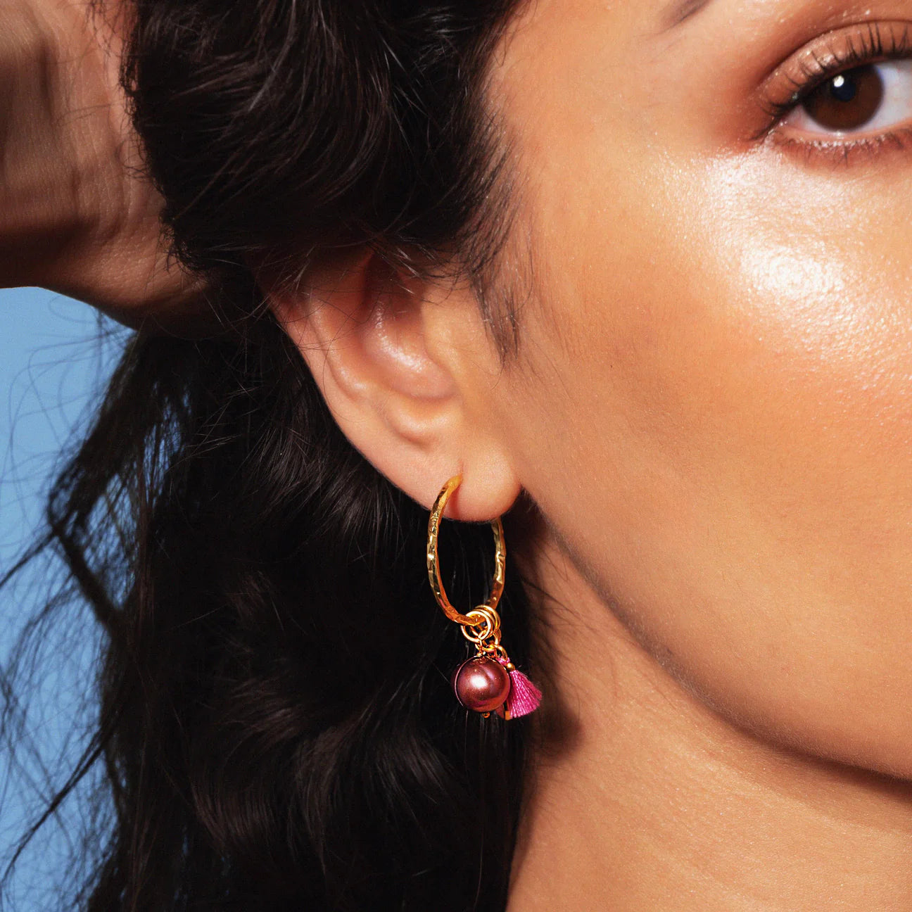 Nicky Gold Plated Small Hoop Earrings  image 0
