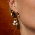 Nicky White Small Charm Hoops image 0
