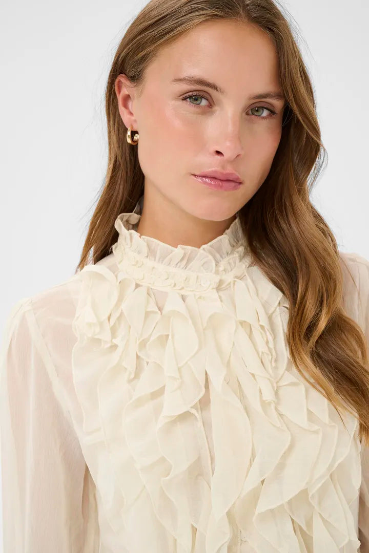 Saint Tropez Ruffle Front Lily Shirt Top image 1