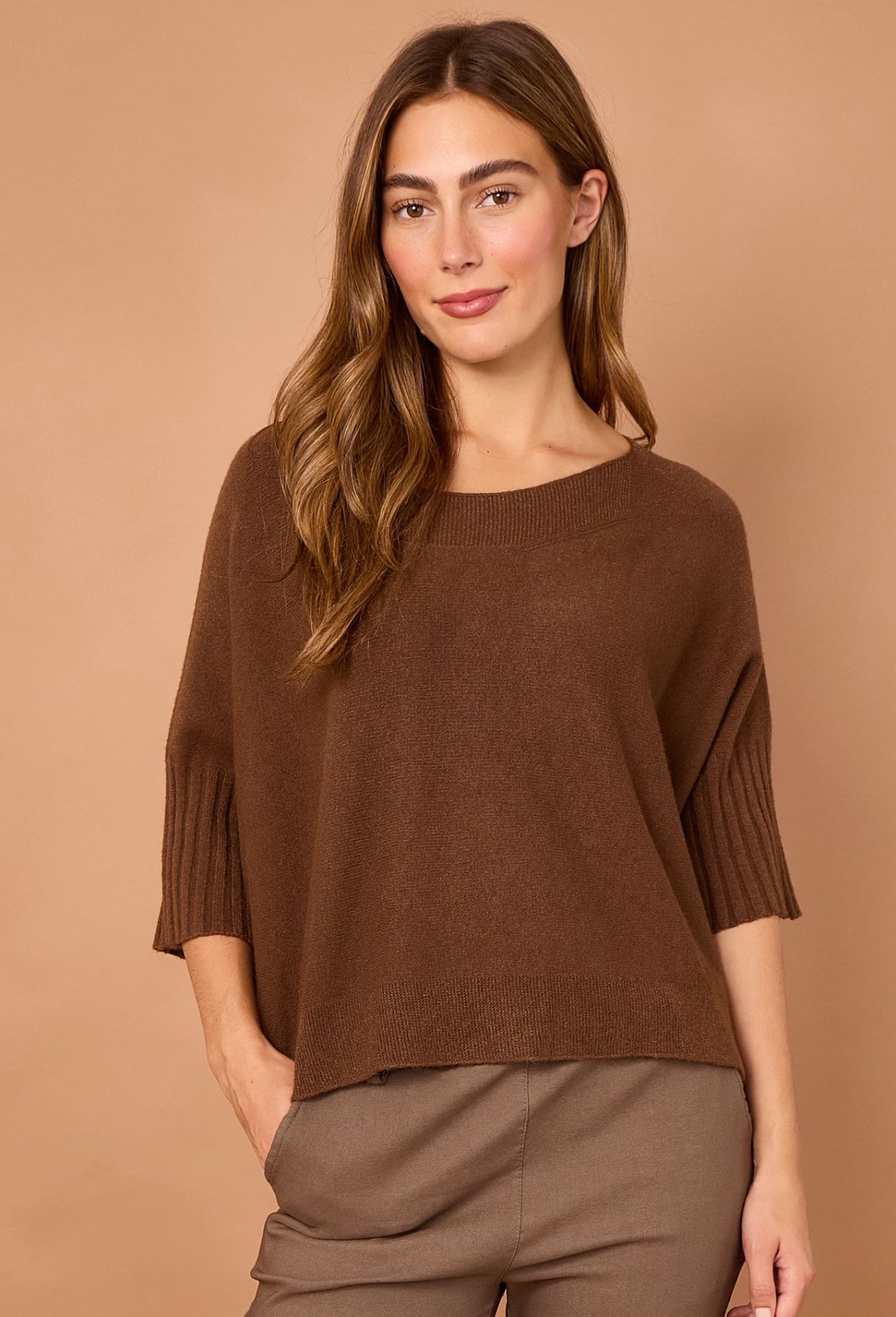 Nattie Rib Edge Boxy Sweater image 2