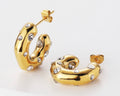 Jewel Encrusted Gold Hoop Earrings image 0
