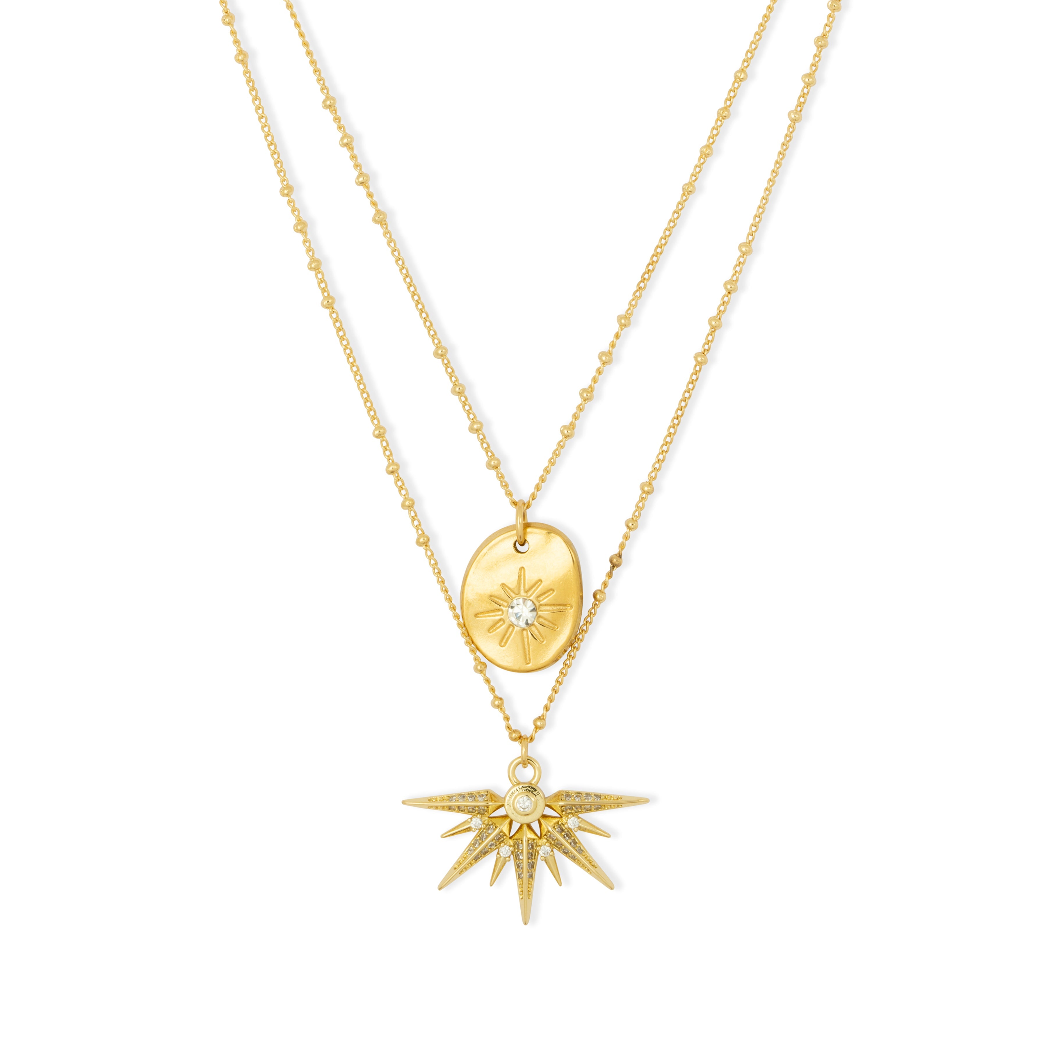 Ceres Gold Plated Double Necklace  image 0