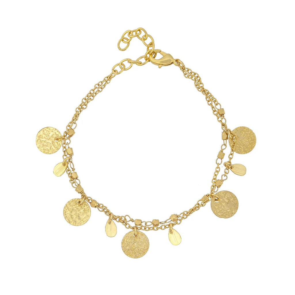 Athens Gold Coin Charm Bracelet  image 1