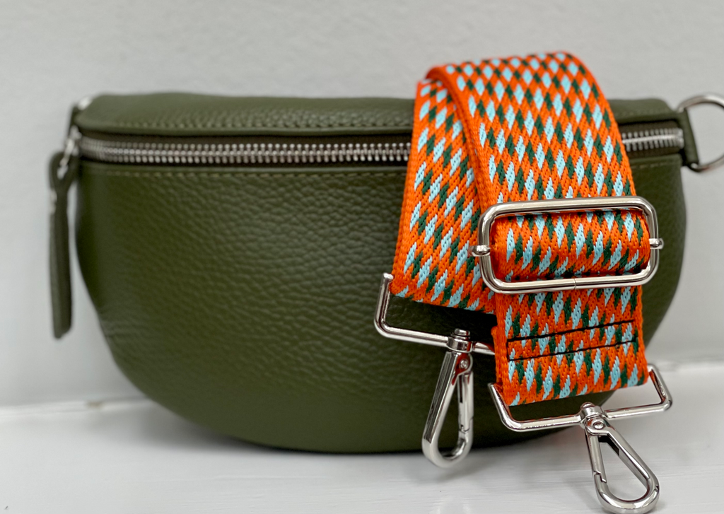 Leather Half Moon Crossbody Bag image 1