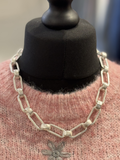 Tas Chunky Short Silver Necklace