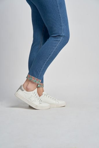 Pinns Slim Fit Ankle Grazer Jeans with Ankle Trim