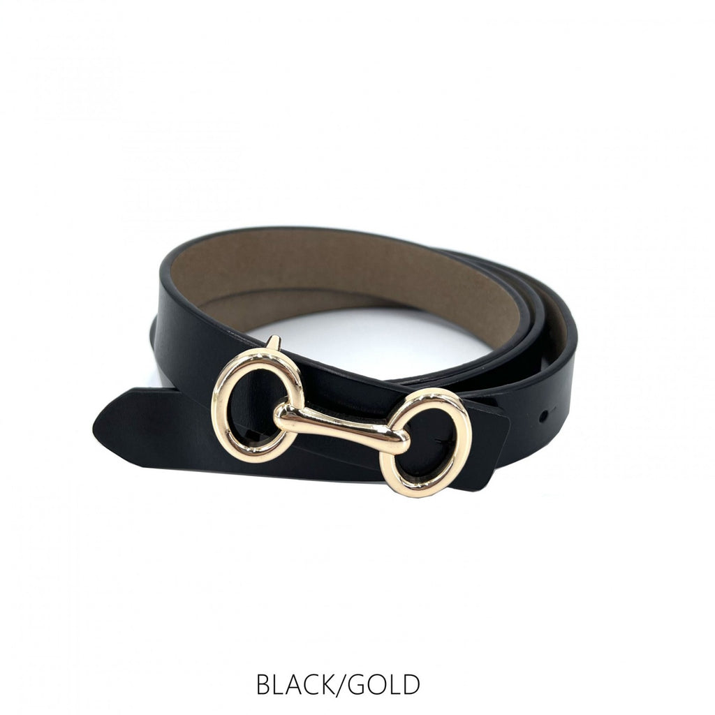 Leather Belt with Snaffle Clasp