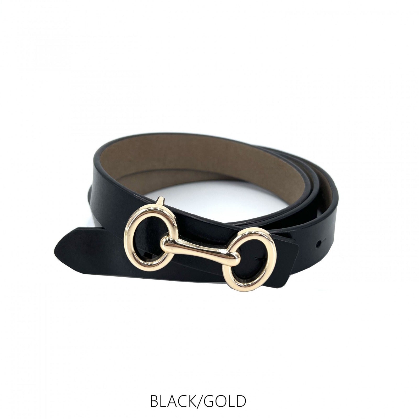 Leather Belt with Snaffle Clasp