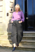 Barcelona Carrot Shape Black Jeans