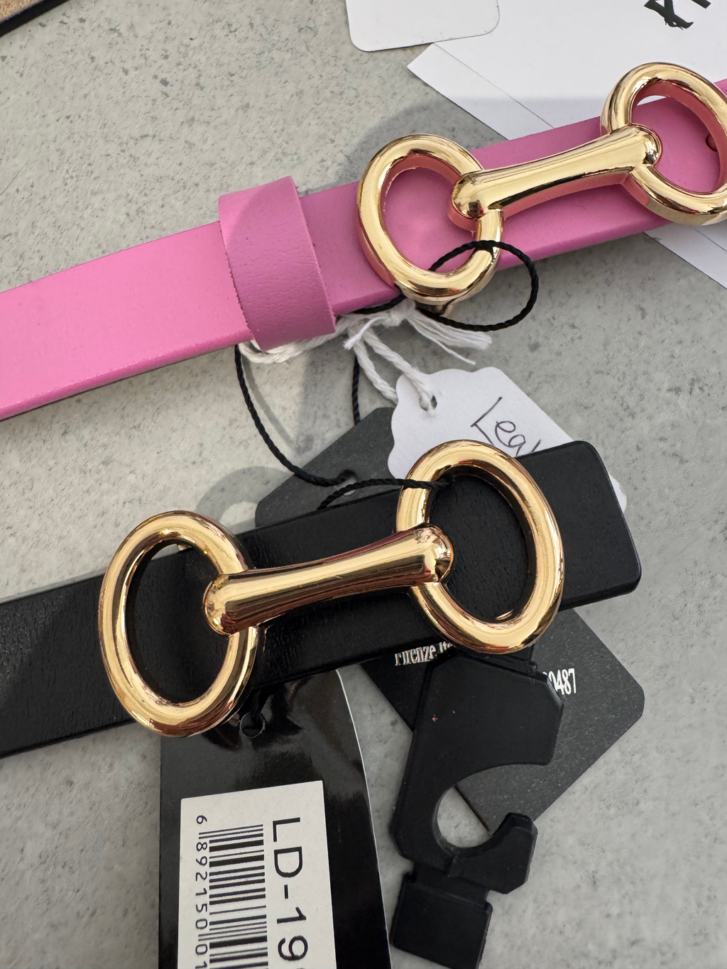 Leather Belt with Snaffle Clasp