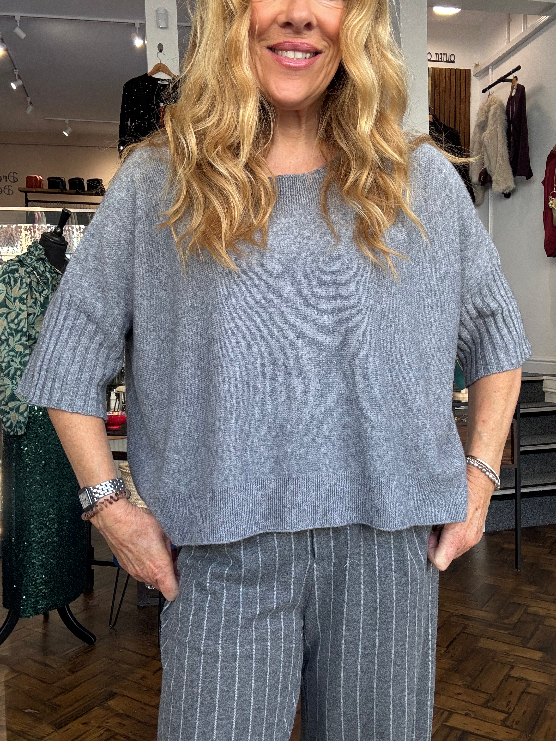 Nattie Rib Edge Boxy Sweater image 1