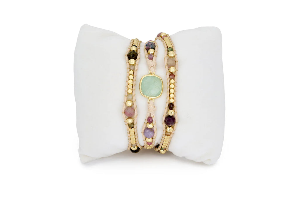 Beth Gemstone Three Wrap Bracelet  image 7