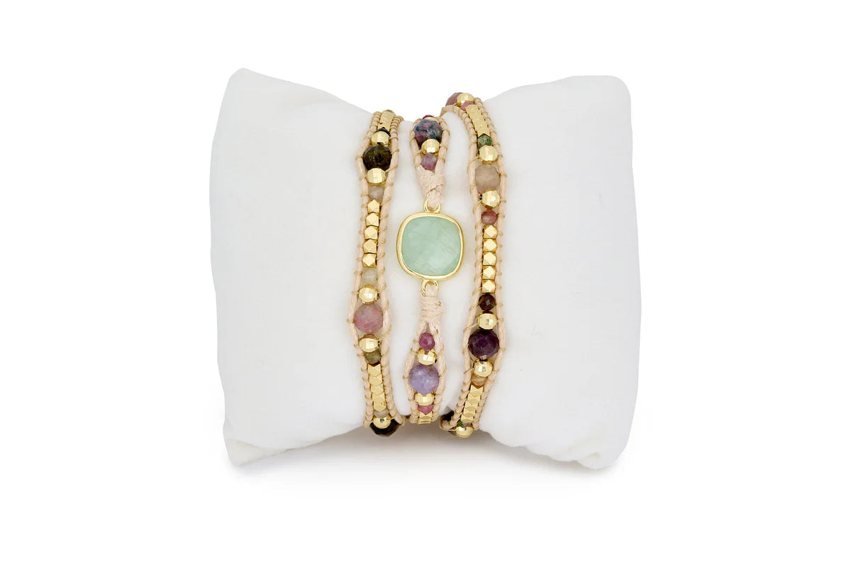 Beth Gemstone Three Wrap Bracelet  image 7