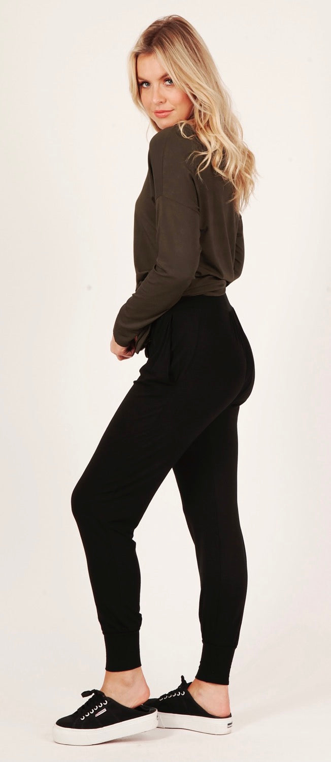 Jersey Pants Joggers with Side Pockets image 3