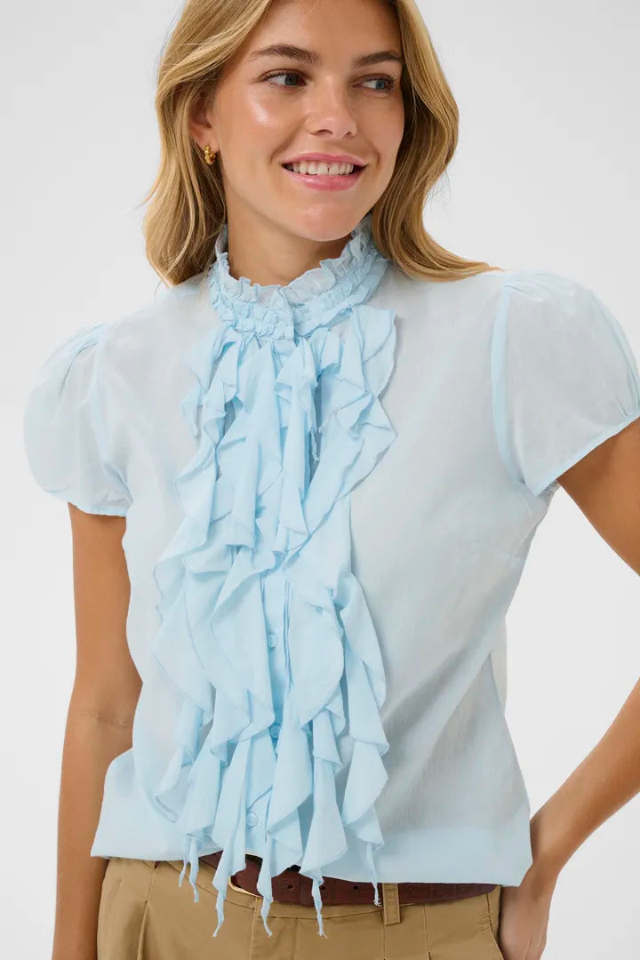 Saint Tropez Lily Ruffle Front Shirt Top image 7