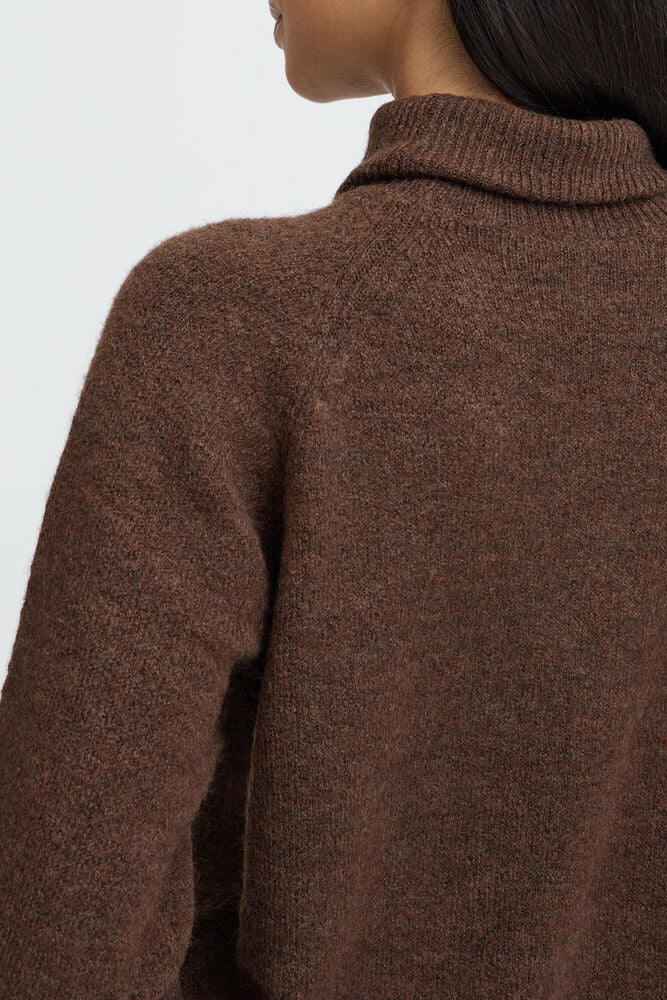 BYoung Mona Rollneck Sweater in Chocolate Brown image 1
