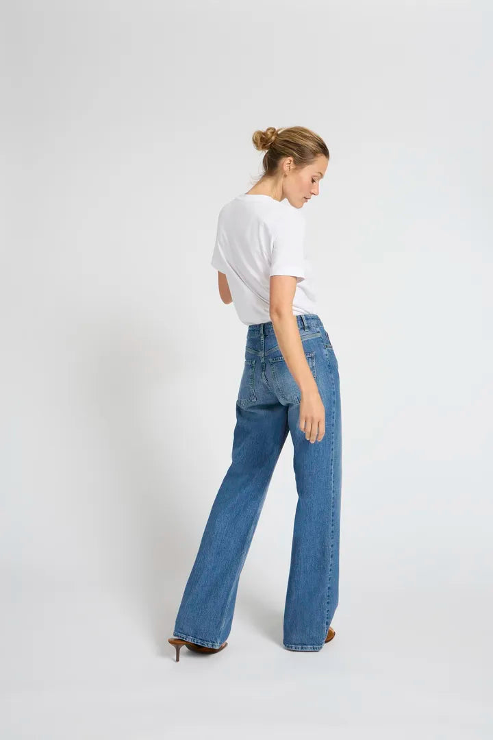 Pulz Mid Denim Wide Leg Jeans image 5