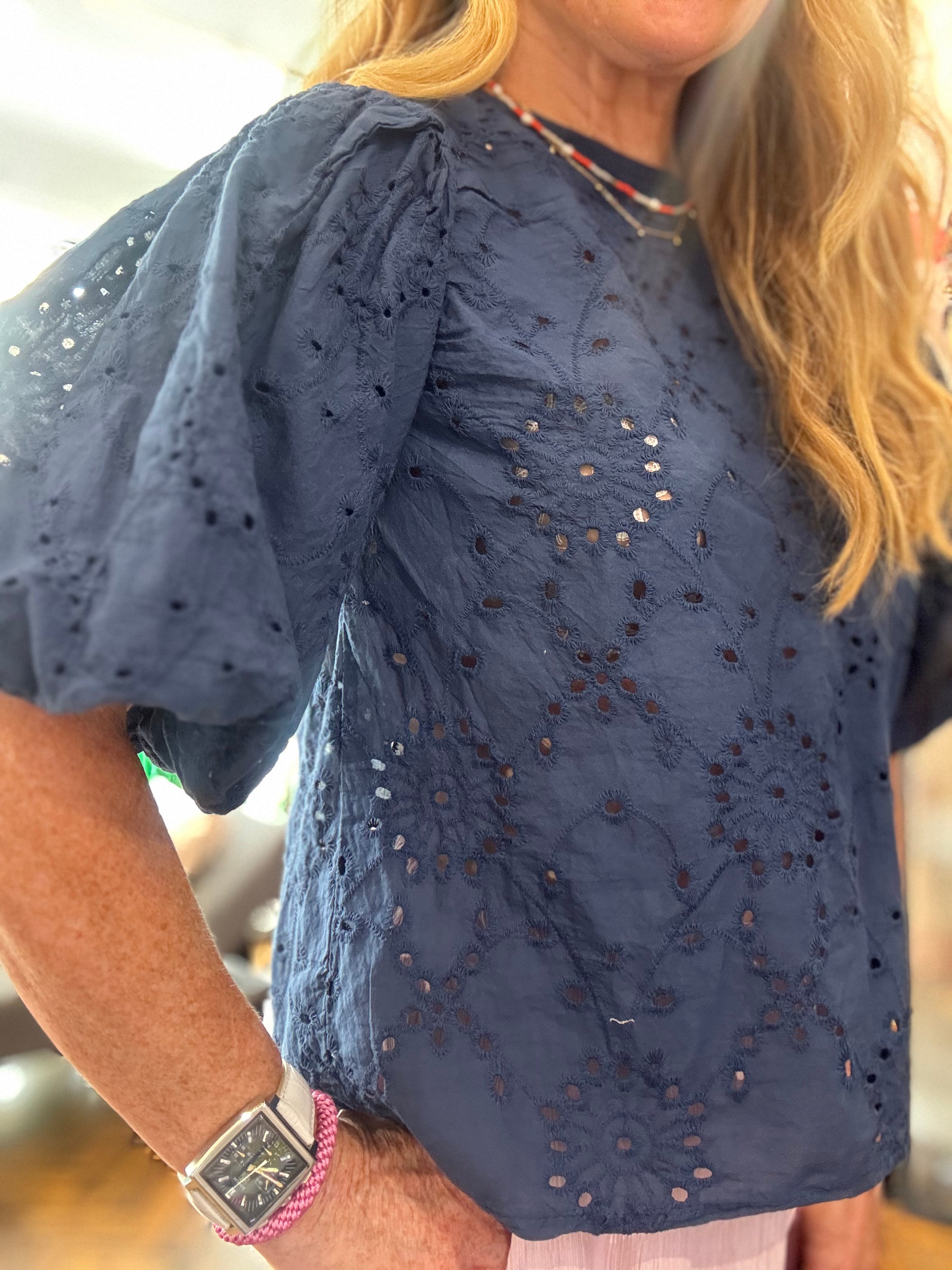 Harper Cotton Broderie Blouse Top image 7