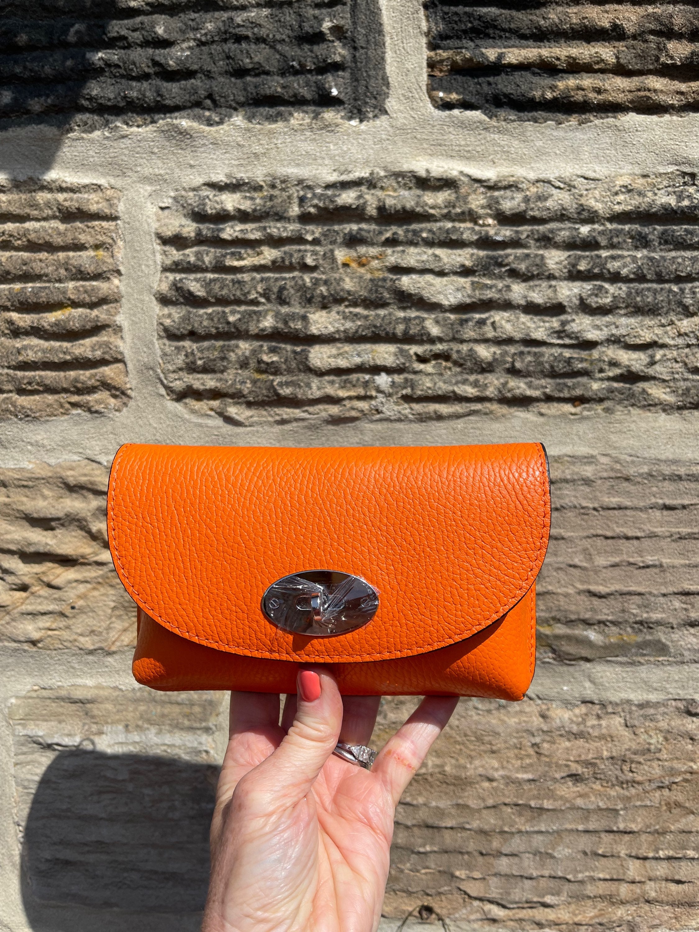 Spritz Leather Bag with Silver Clasp & Chain image 5