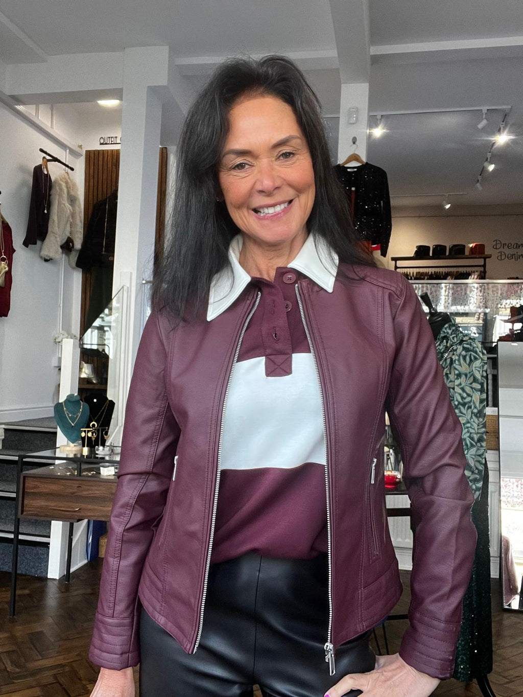 B Young Bya Faux Leather Biker Jacket image 5