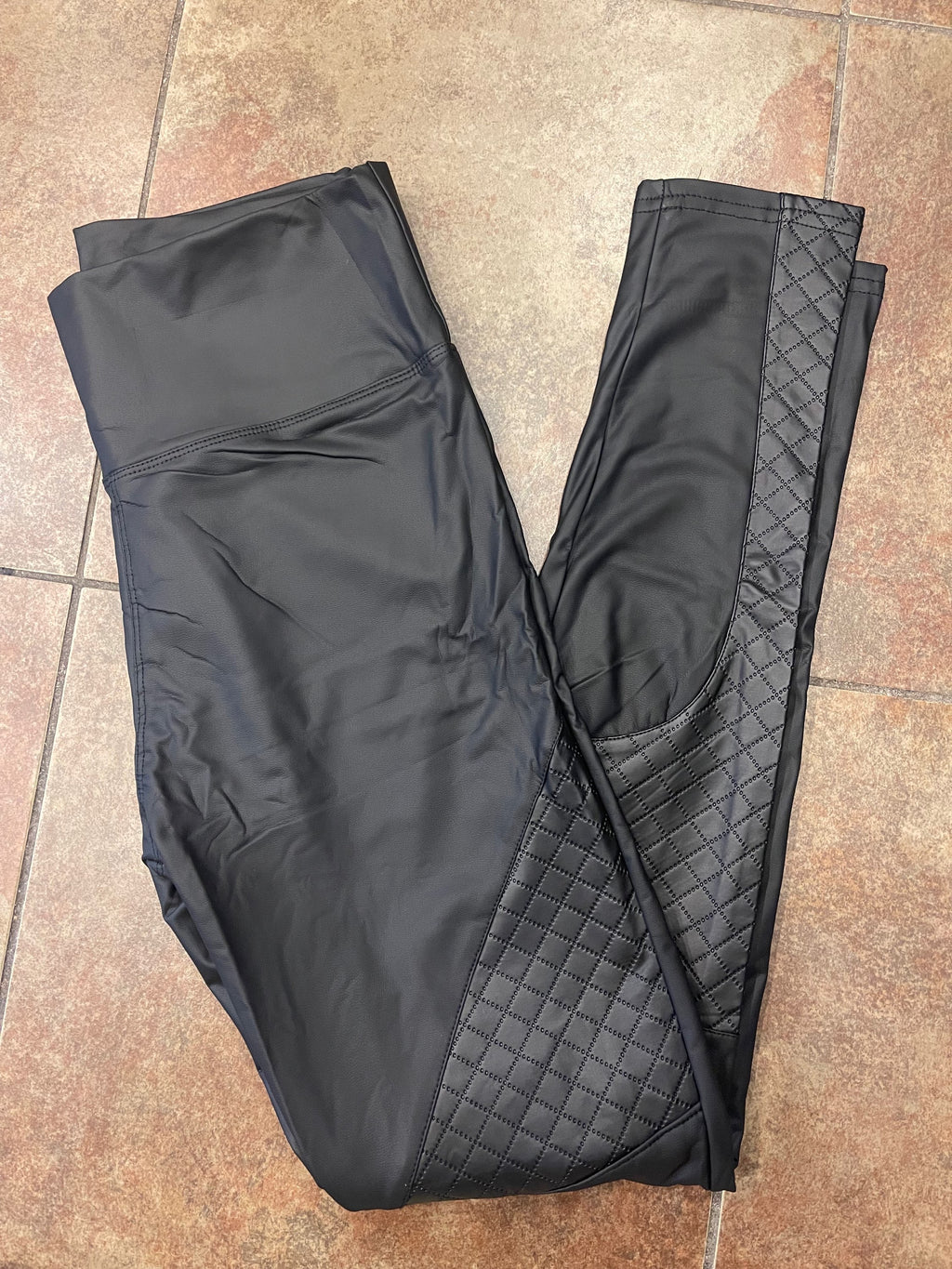 Black Biker Leggings image 1