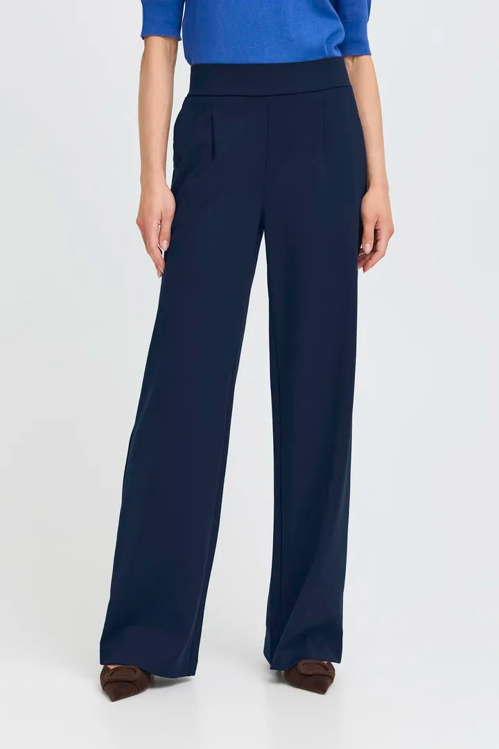 B Young Zeta Wide Leg Navy Trousers  image 2